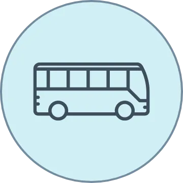 bus icon in circle