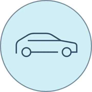 car icon in circle