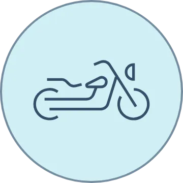 motorcycle icon in circle