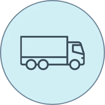 truck icon in circle
